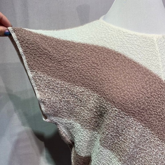 Centennial Knits Ltd vintage 80s Chevron short sleeve dolman sweater ***medium - Picture 7 of 10